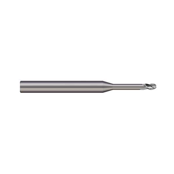 End Mill, 2 Flute, Ball, 0.500 mm Cutter dia